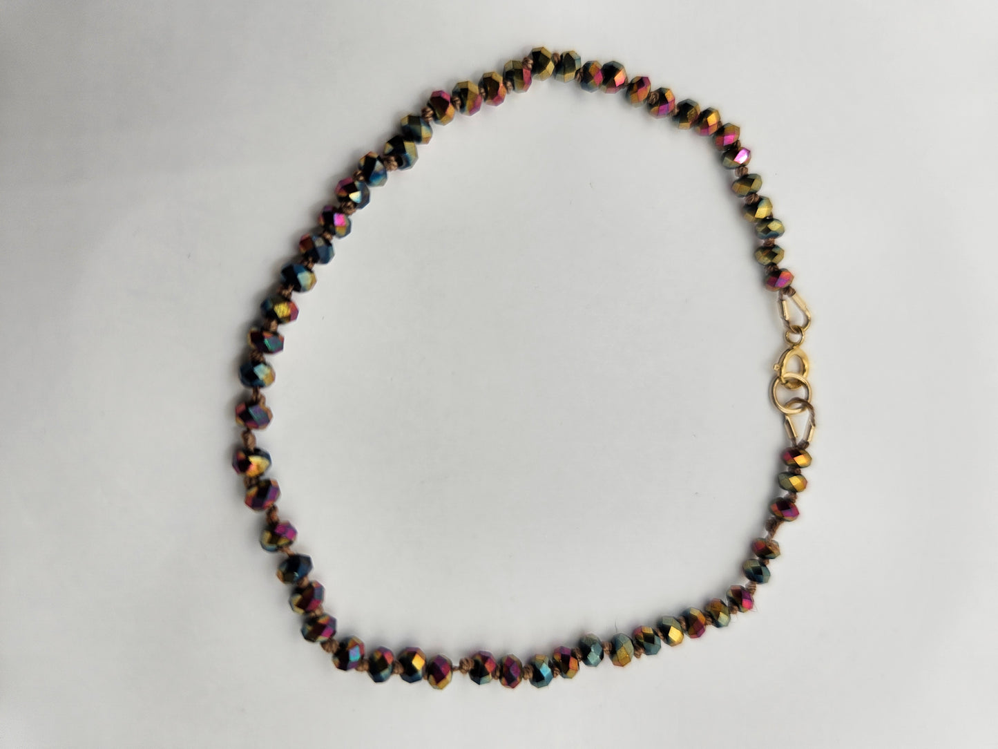Genuine Multi-color Hematite 14k GF Bracelet