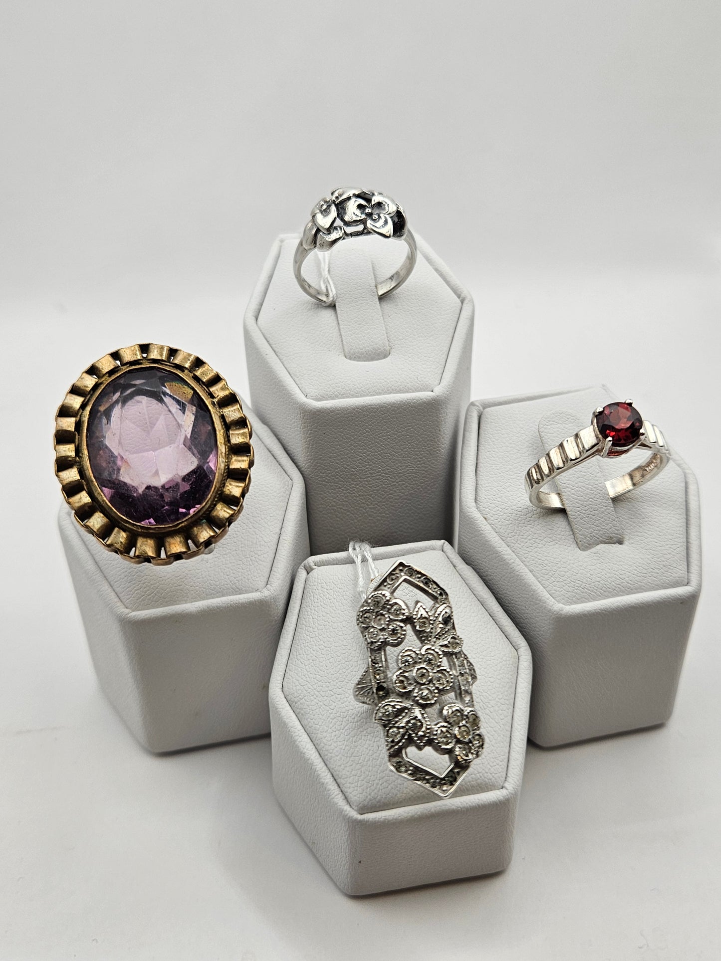 Antique Victorian Amethyst 12k Gold Filled Adjustable Ring