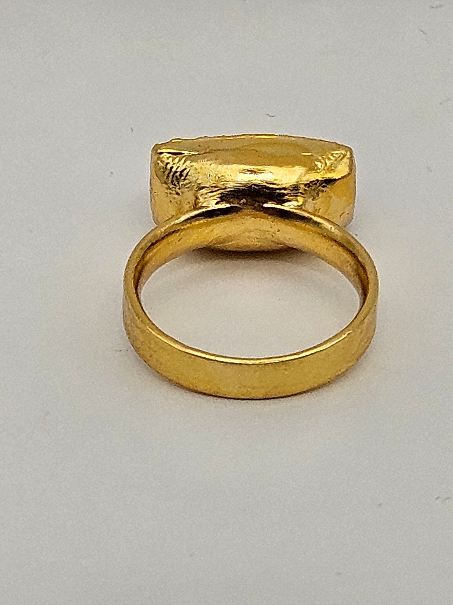 Citrine/Cognac Topaz 14k Gold Filled Bezel Set Ring