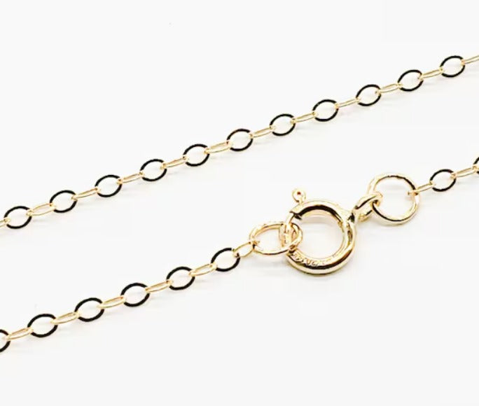 Genuine Freshwater Baroque Pearl Bead on 14k Gold Filled (white or yellow) Cable Chain Necklace