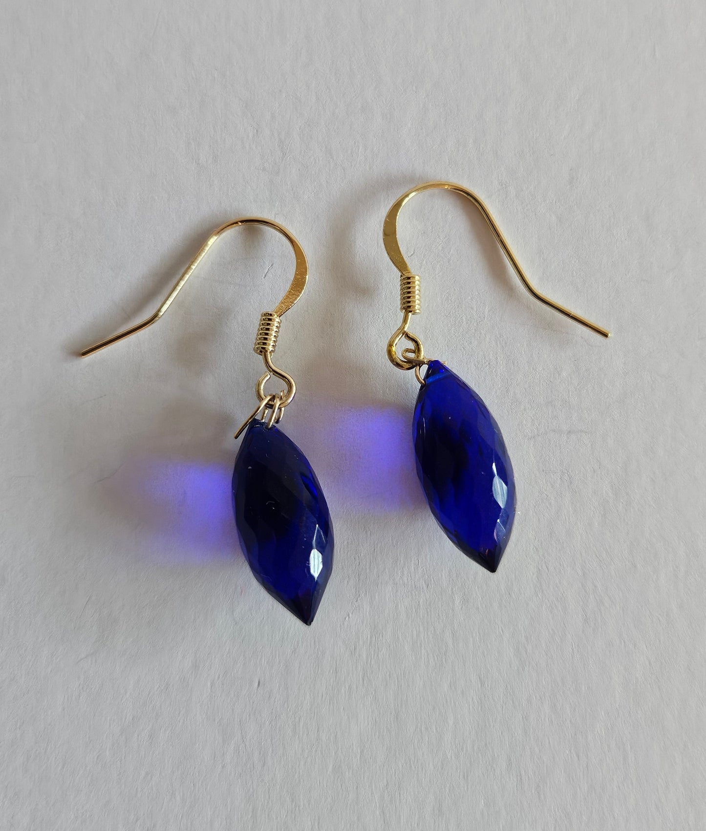 Genuine Kyanite Faceted Dangle 14k Gold Filled Earrings