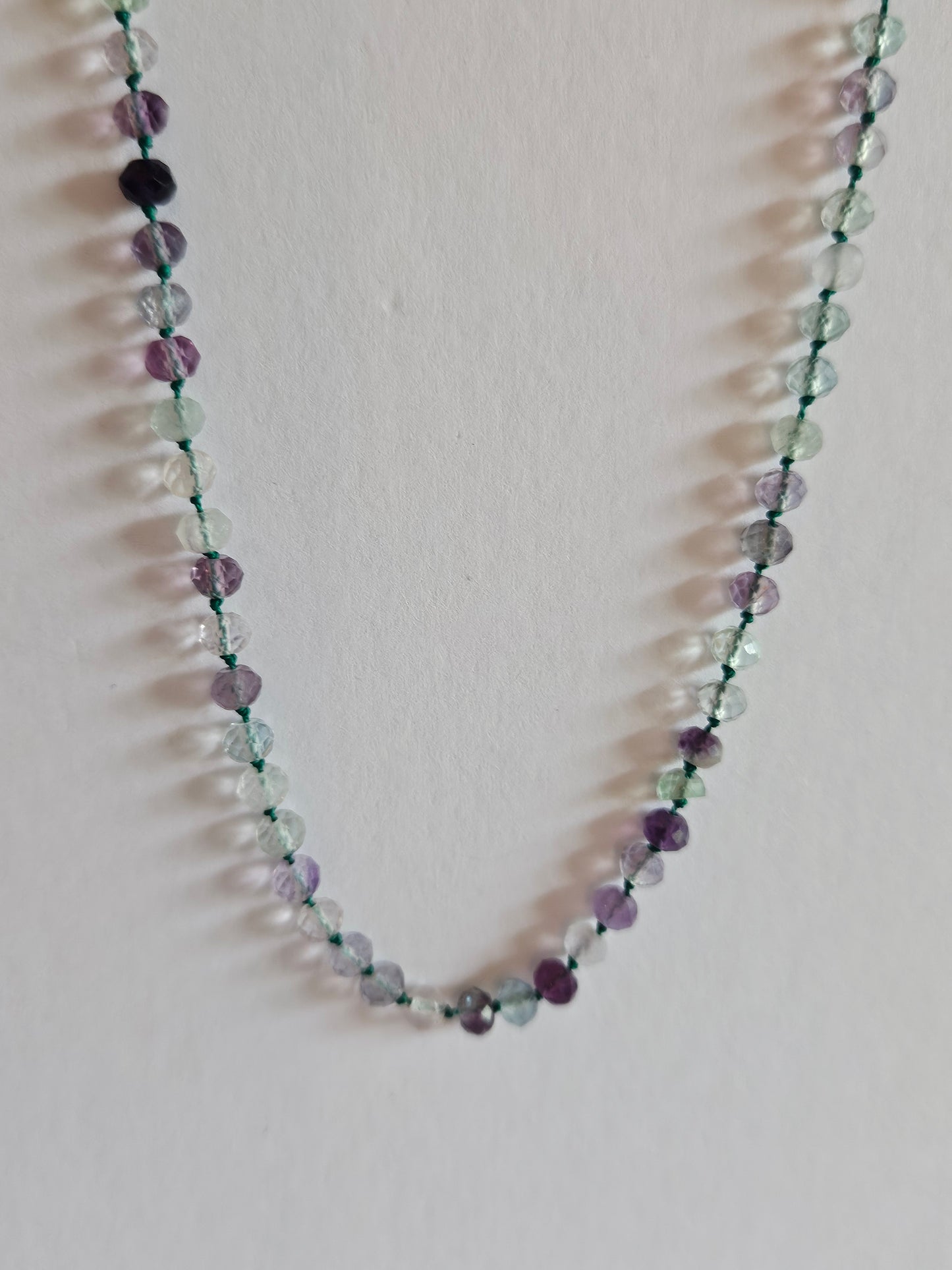 Fluorite Faceted Bead 3-Way Necklace with Removeable Briolette Charm