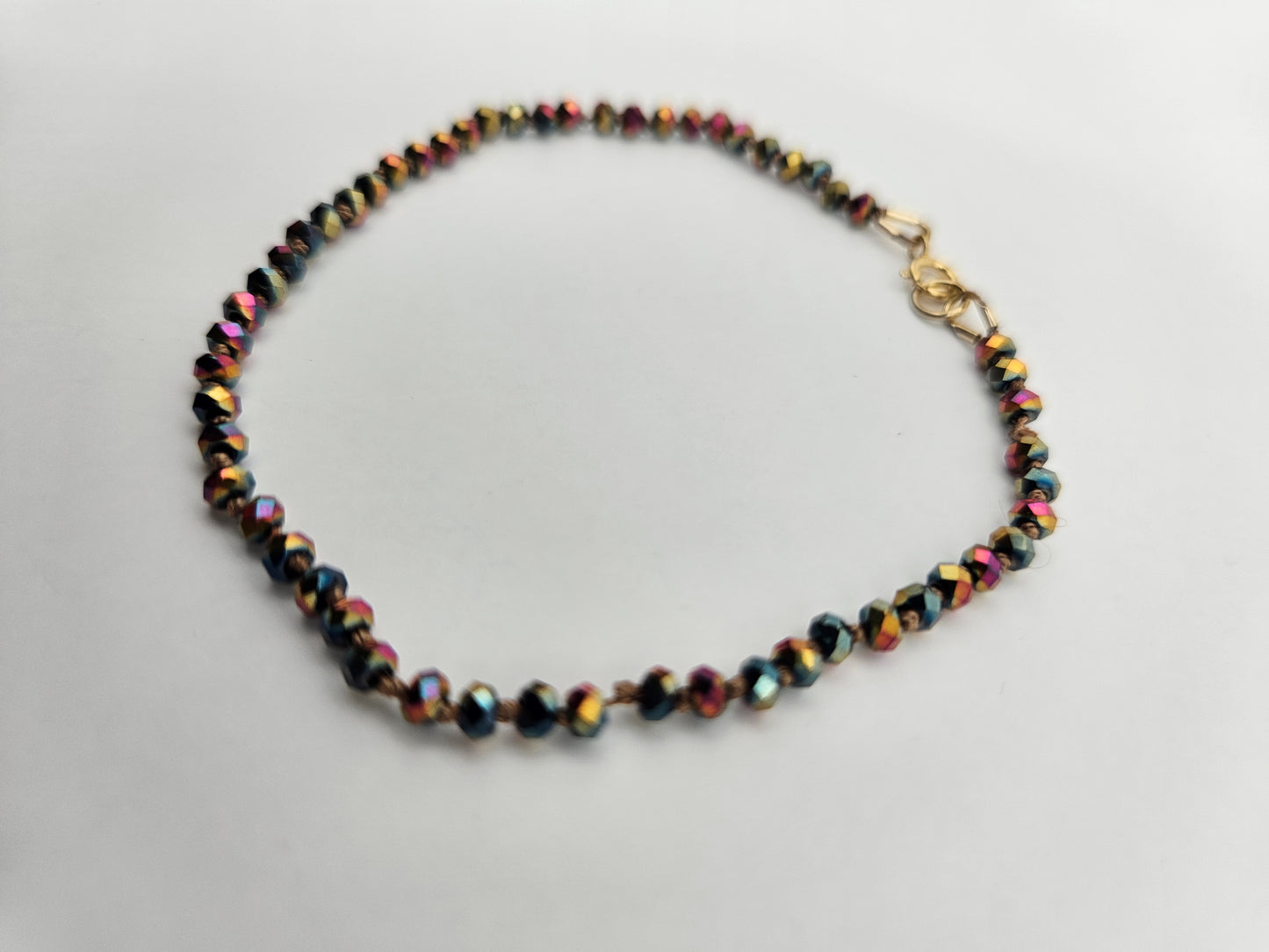 Genuine Multi-color Hematite 14k GF Bracelet