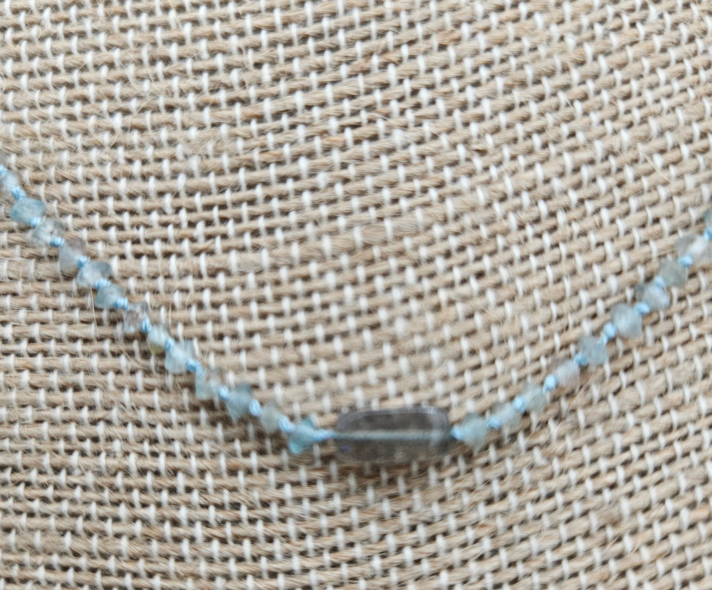 Genuine Faceted Saucer & Smooth Rectangle Labradorite Strand 14k GF Necklace