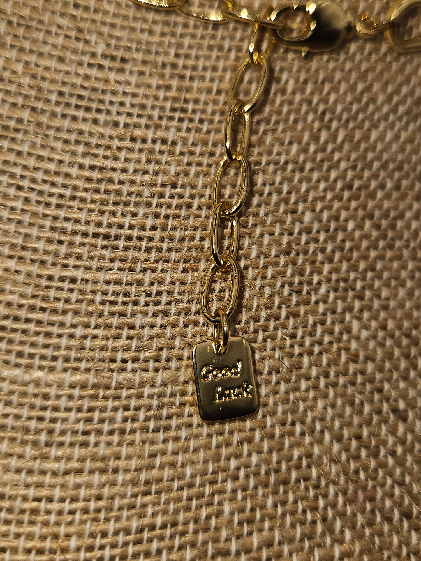Labradorite Cabochon Pendant on 14k White or Yellow Gold-Filled Link Chain Necklace