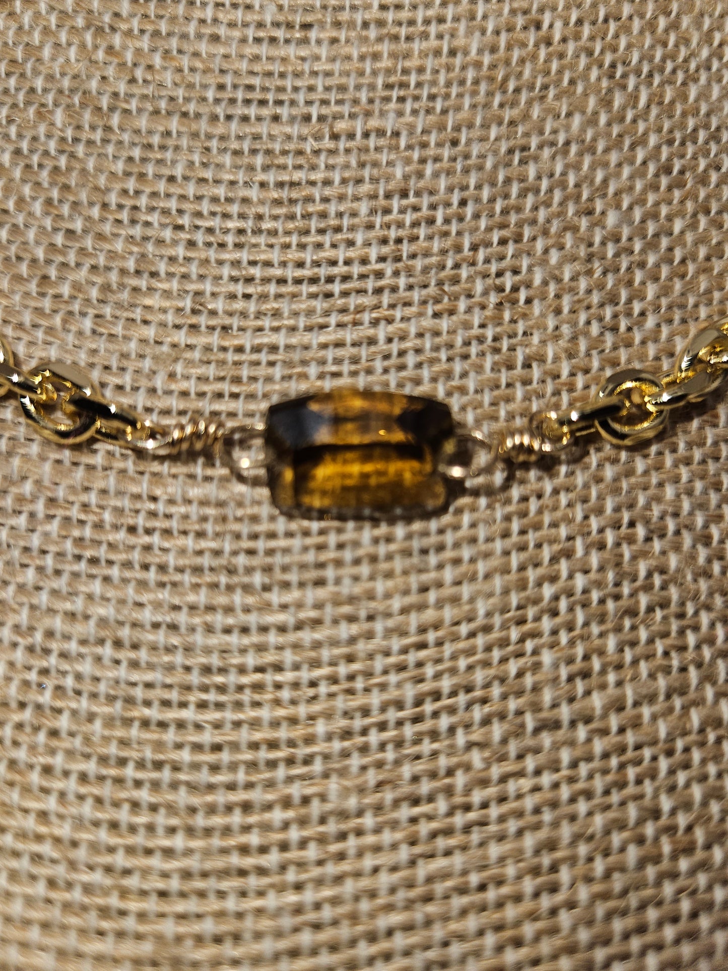 Cognac Citrine on 14kgf Chunky Chain (L adjustable, will customize free of charge)