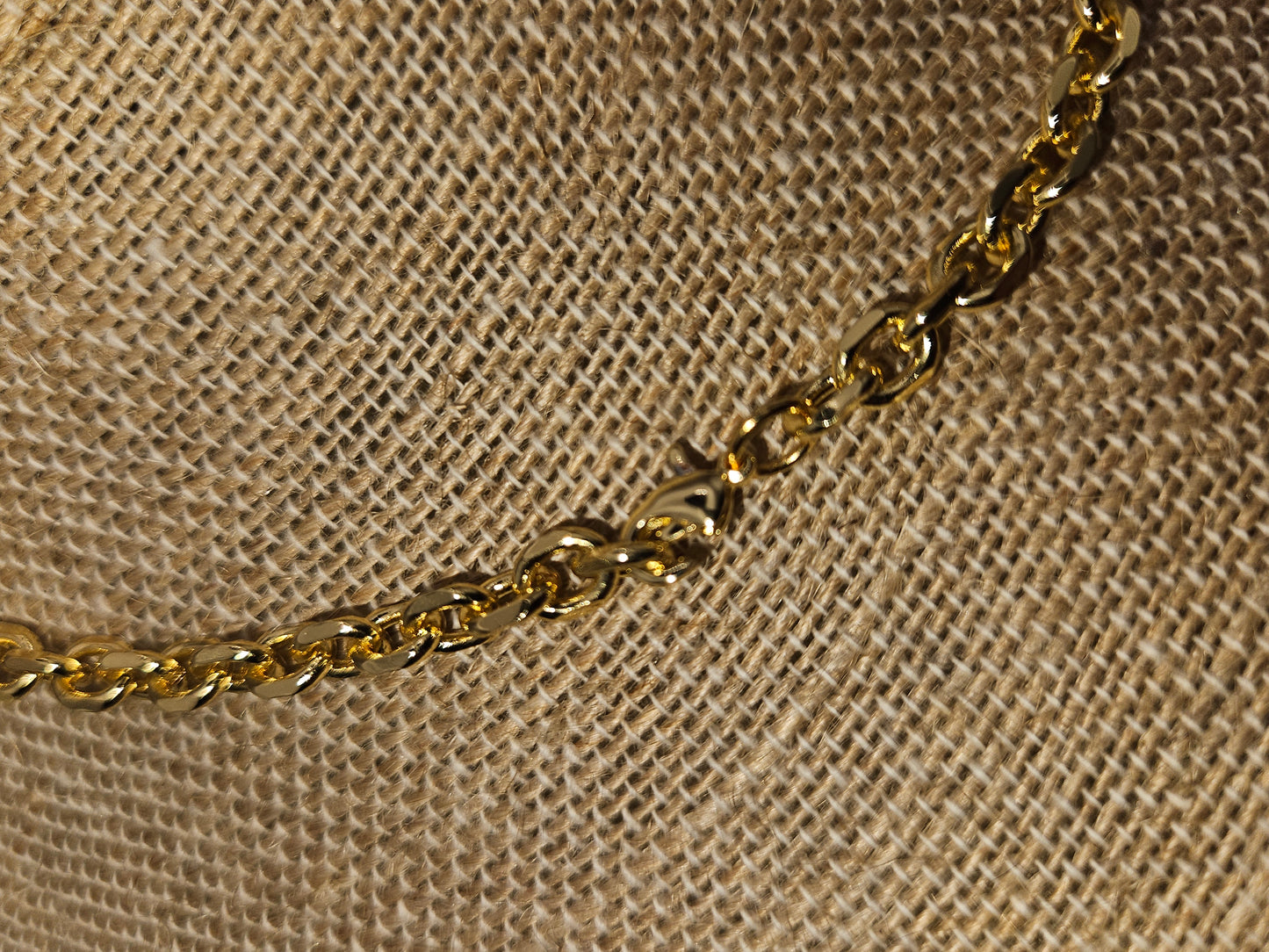 Cognac Citrine on 14kgf Chunky Chain (L adjustable, will customize free of charge)
