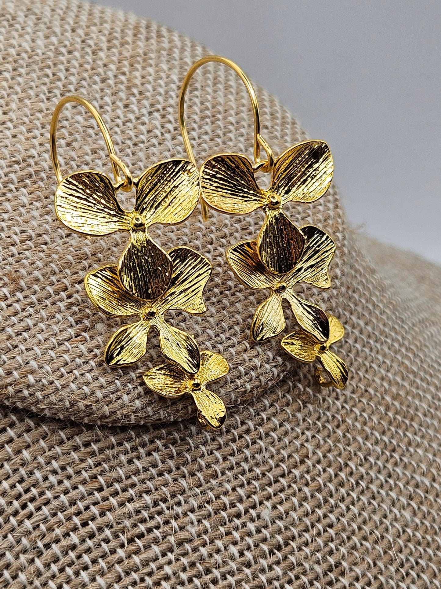 14k Gold Filled Orchid Drop Earrings