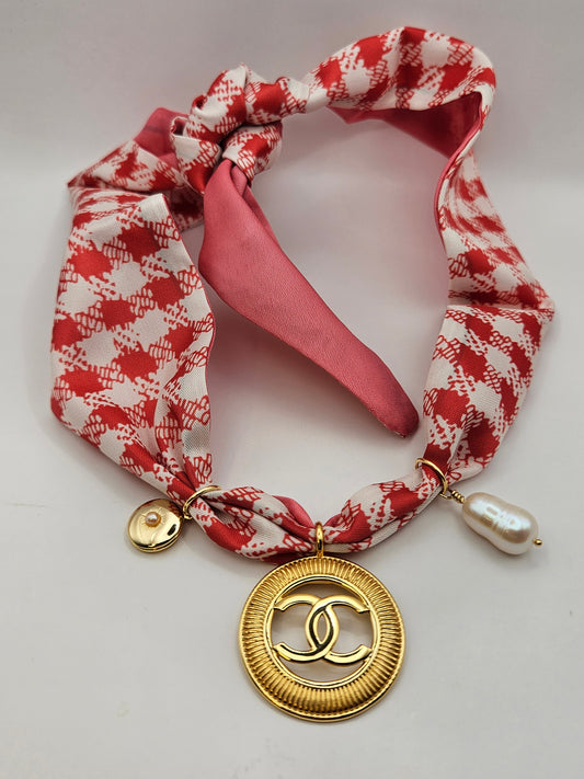 Vintage Chanel Pendant 14kgf Locket & Freshwater Baroque Pearl Scarf Necklace/Bracelet