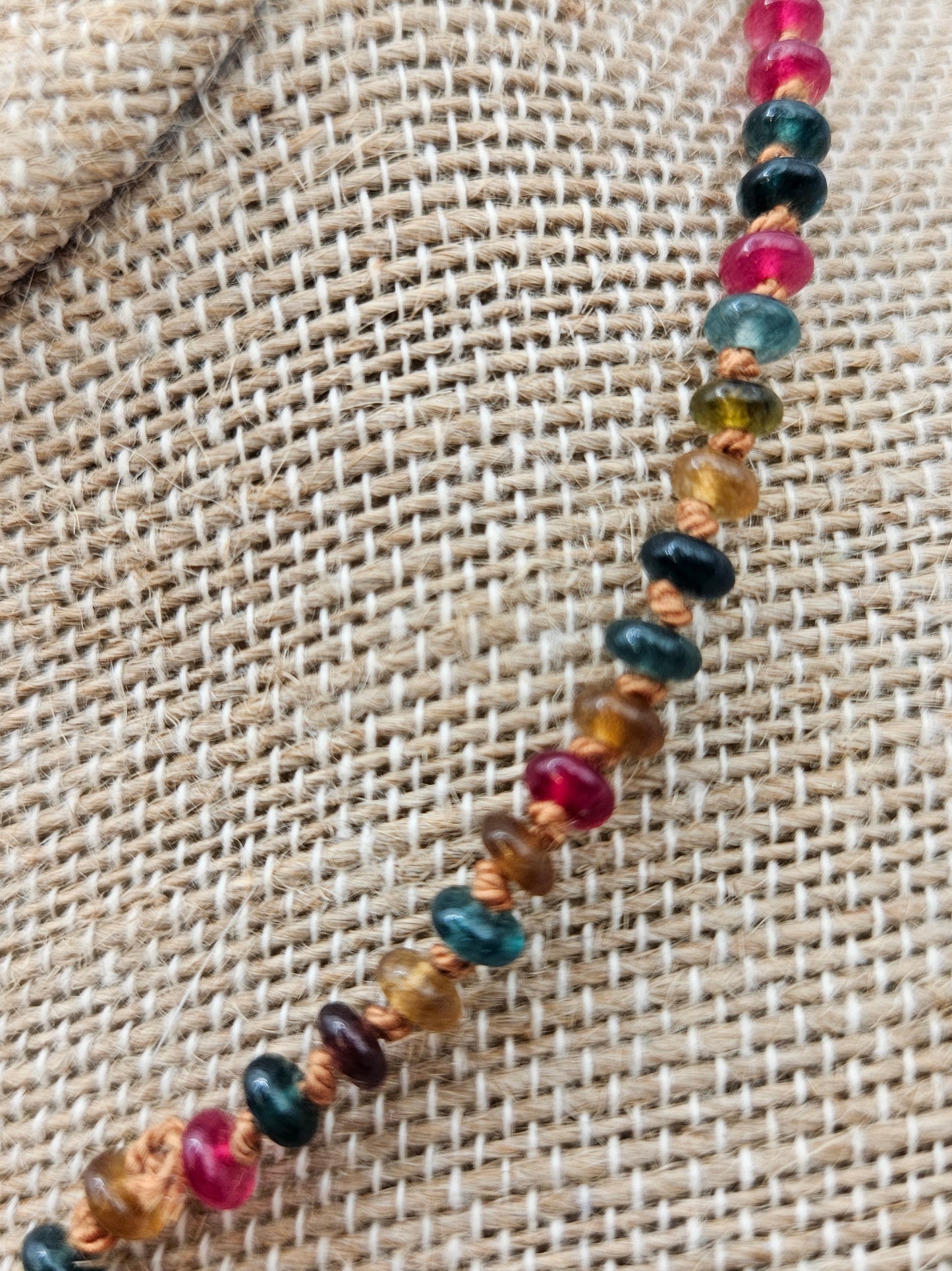14k GF Tourmaline Carabiner Clasp Necklace