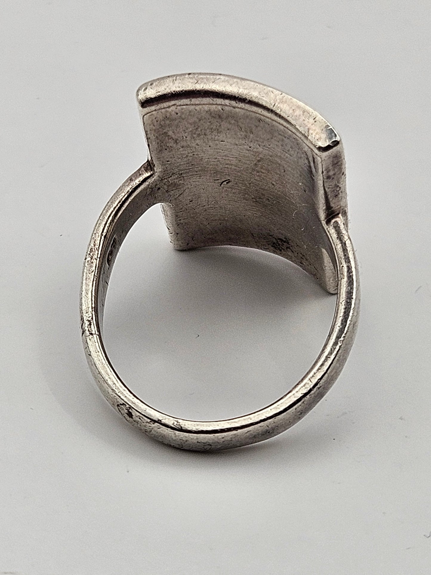 Antique Art Deco 20's Abalone Mosaic Sterling Silver Ring