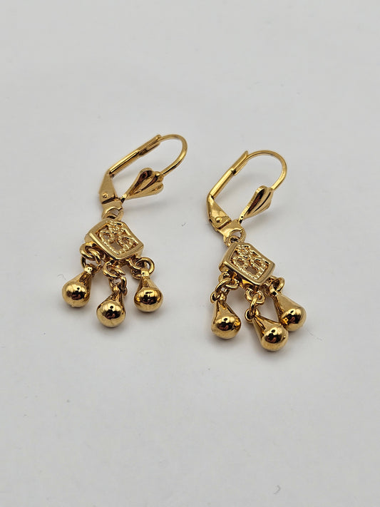 14k Gold Filled Bohemian Dangle Drops Earrings