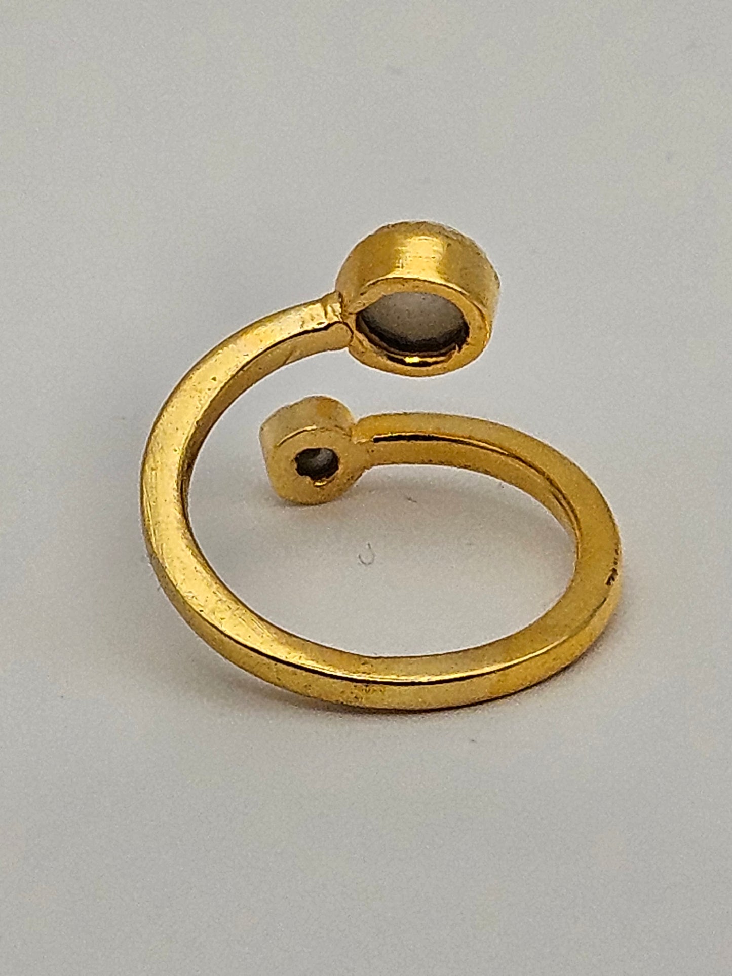 14k Gold Filled Double Freshwater Pearl Wrap Ring (Adjustable)