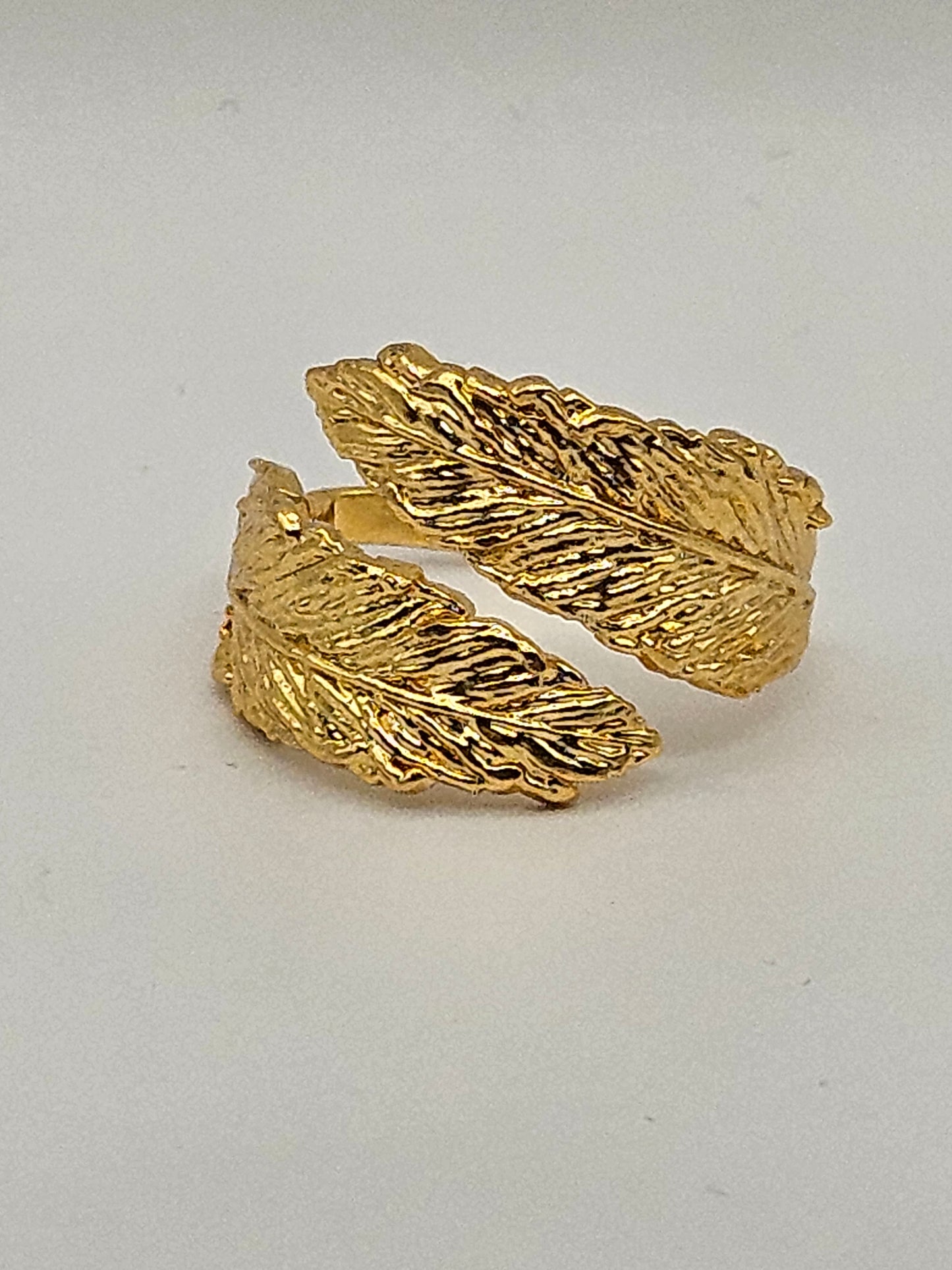 14k Gold Filled Leaf Wrap Ring (Adjustable)