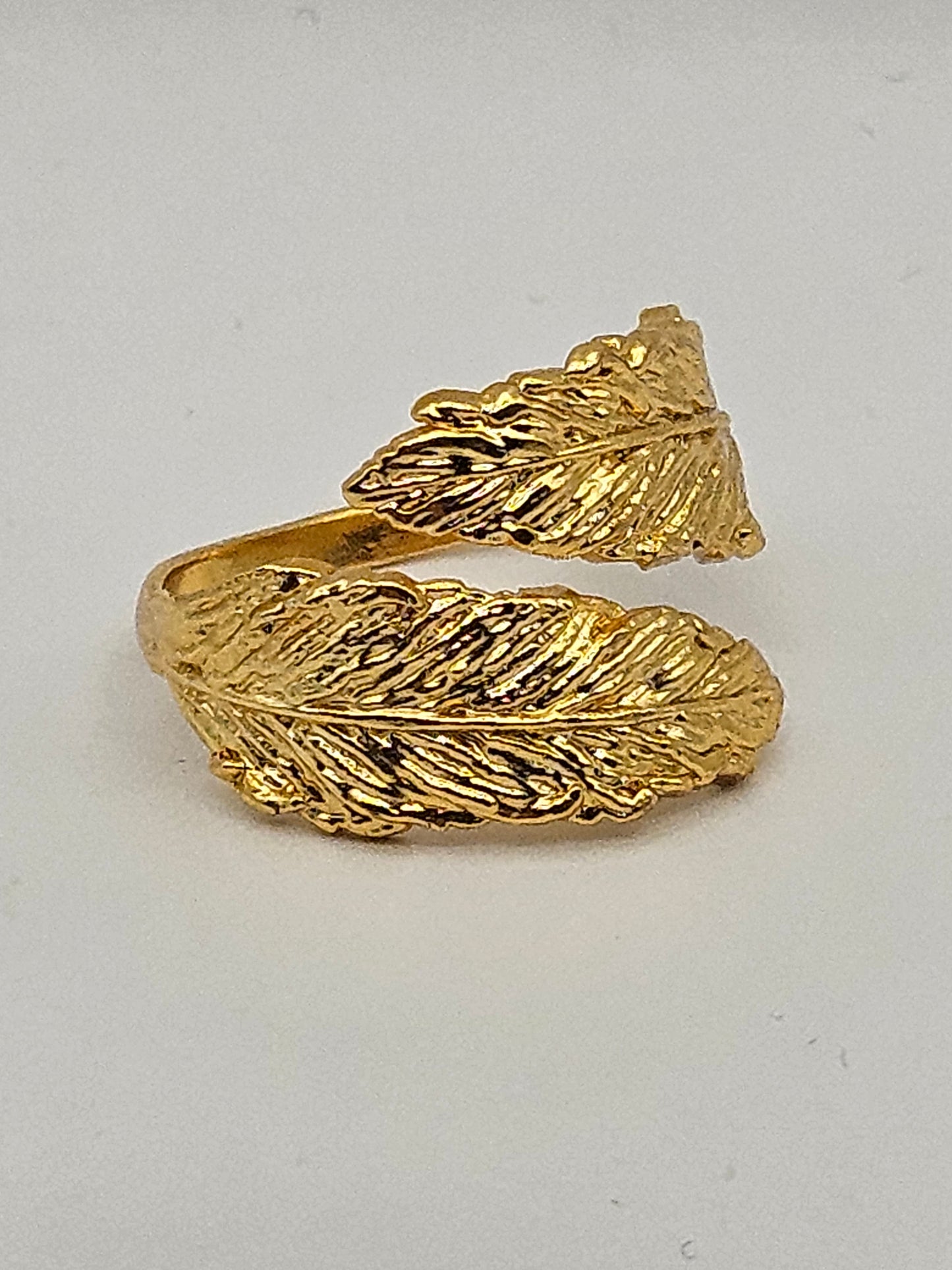 14k Gold Filled Leaf Wrap Ring (Adjustable)