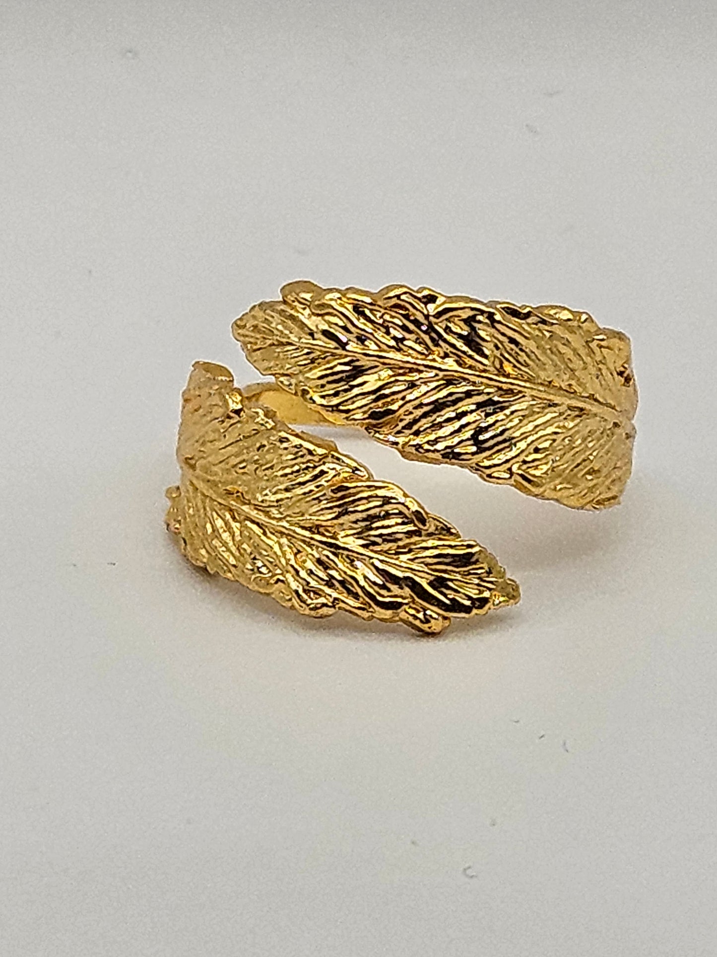 14k Gold Filled Leaf Wrap Ring (Adjustable)
