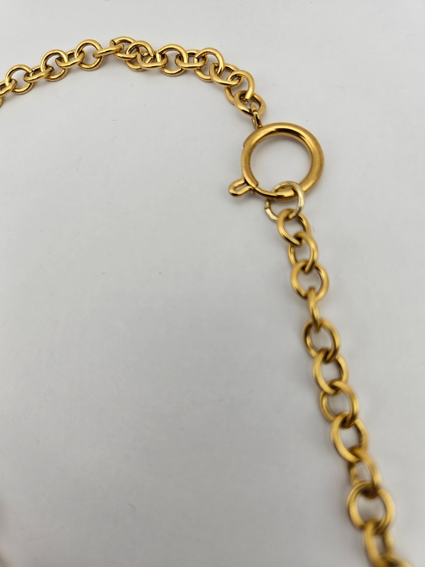 12k GF Antiqued Stars Mixed Metal & Freshwater Pearl Chain Necklace