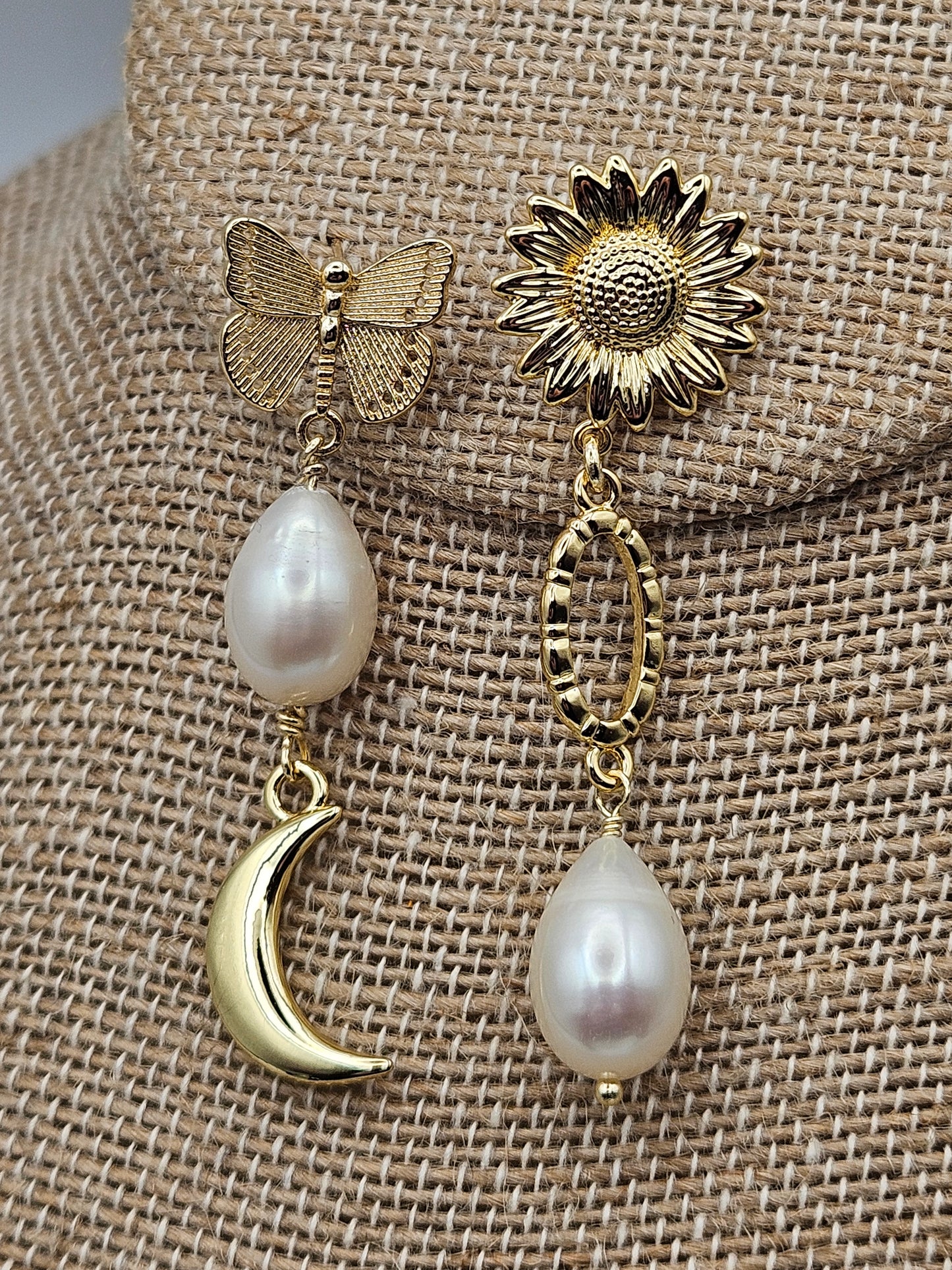 Spring Garden Baroque Freshwater Pearl 14k Gold Filled Post Earrings