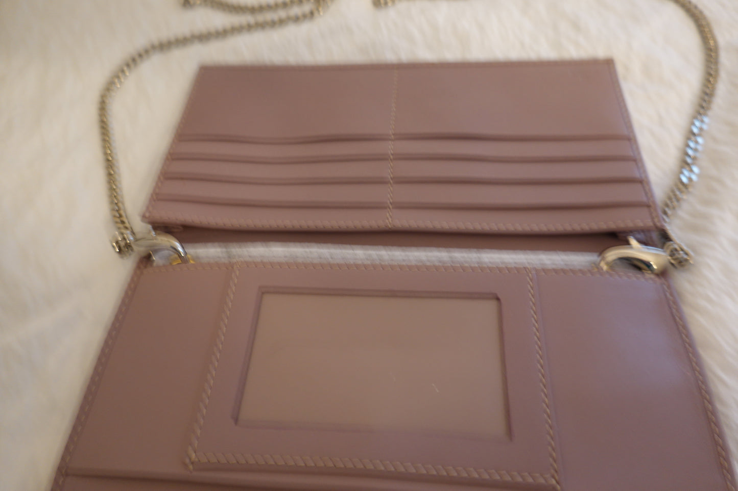 Fendi Vintage FF Zucchino Canvas Long (EUC) Wallet (Crossbody/WOC) Lilac/Purple-Beige