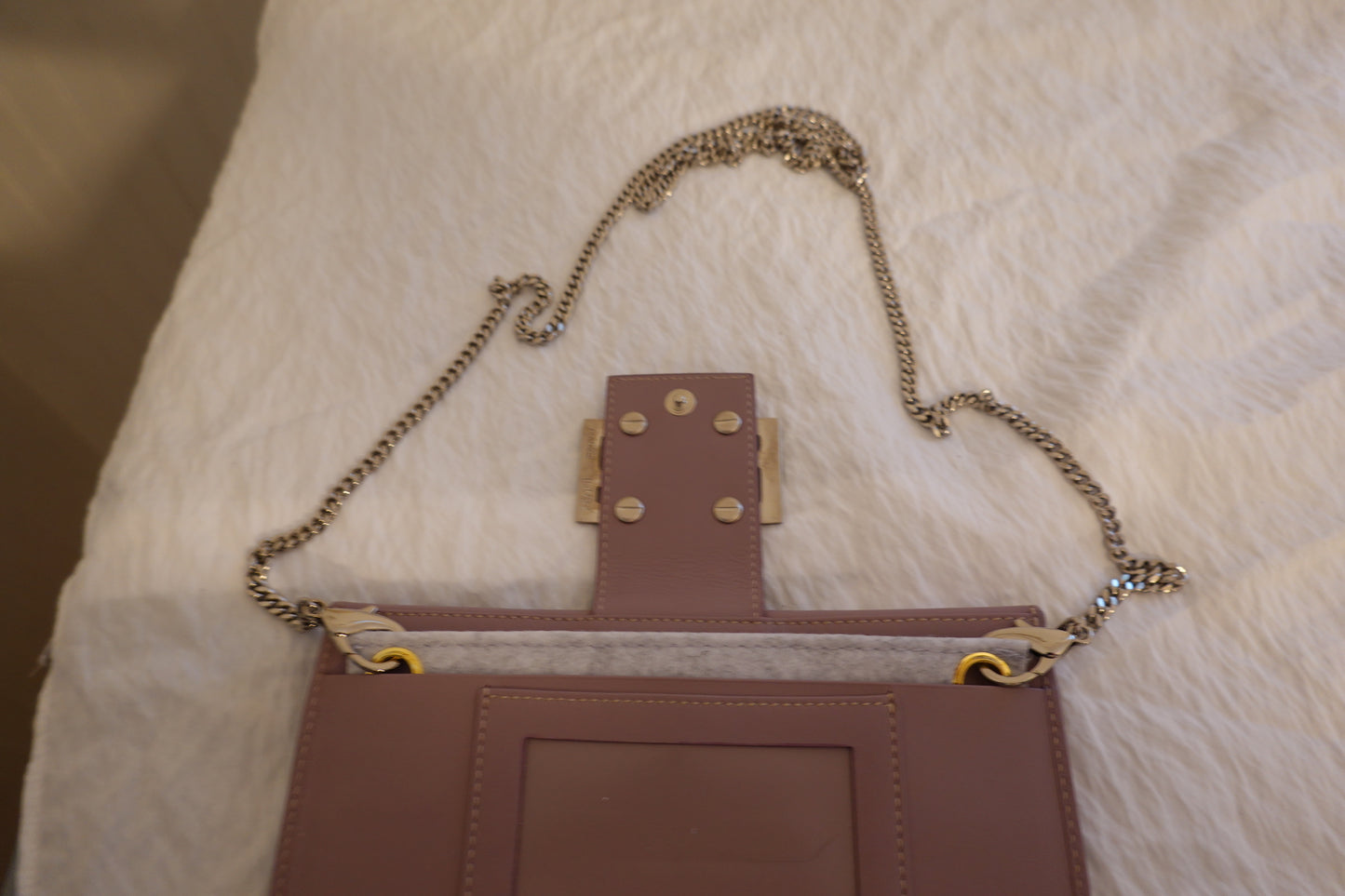 Fendi Vintage FF Zucchino Canvas Long (EUC) Wallet (Crossbody/WOC) Lilac/Purple-Beige