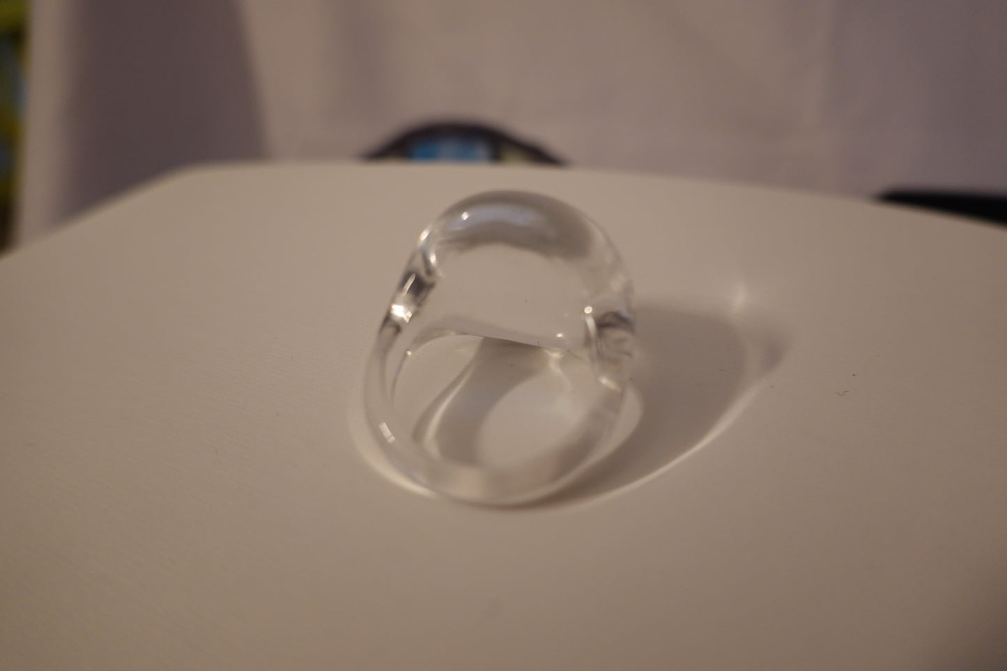 Vintage Clear Dome Lucite Ring Size 9 (EUC)