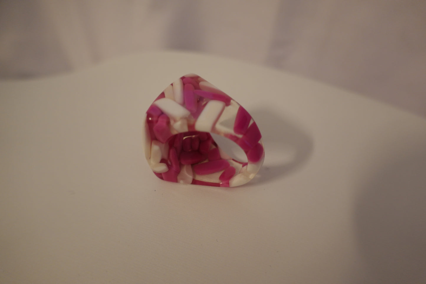 Vintage 1980's Lucite Pill Ring Included Square Dome Ring Size 8.5 (EUC)