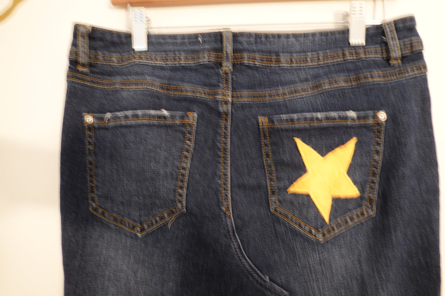 Vintage C Establish 1946 Y2K Cat & Stars Denim Jean Skirt Size 12 (EUC)