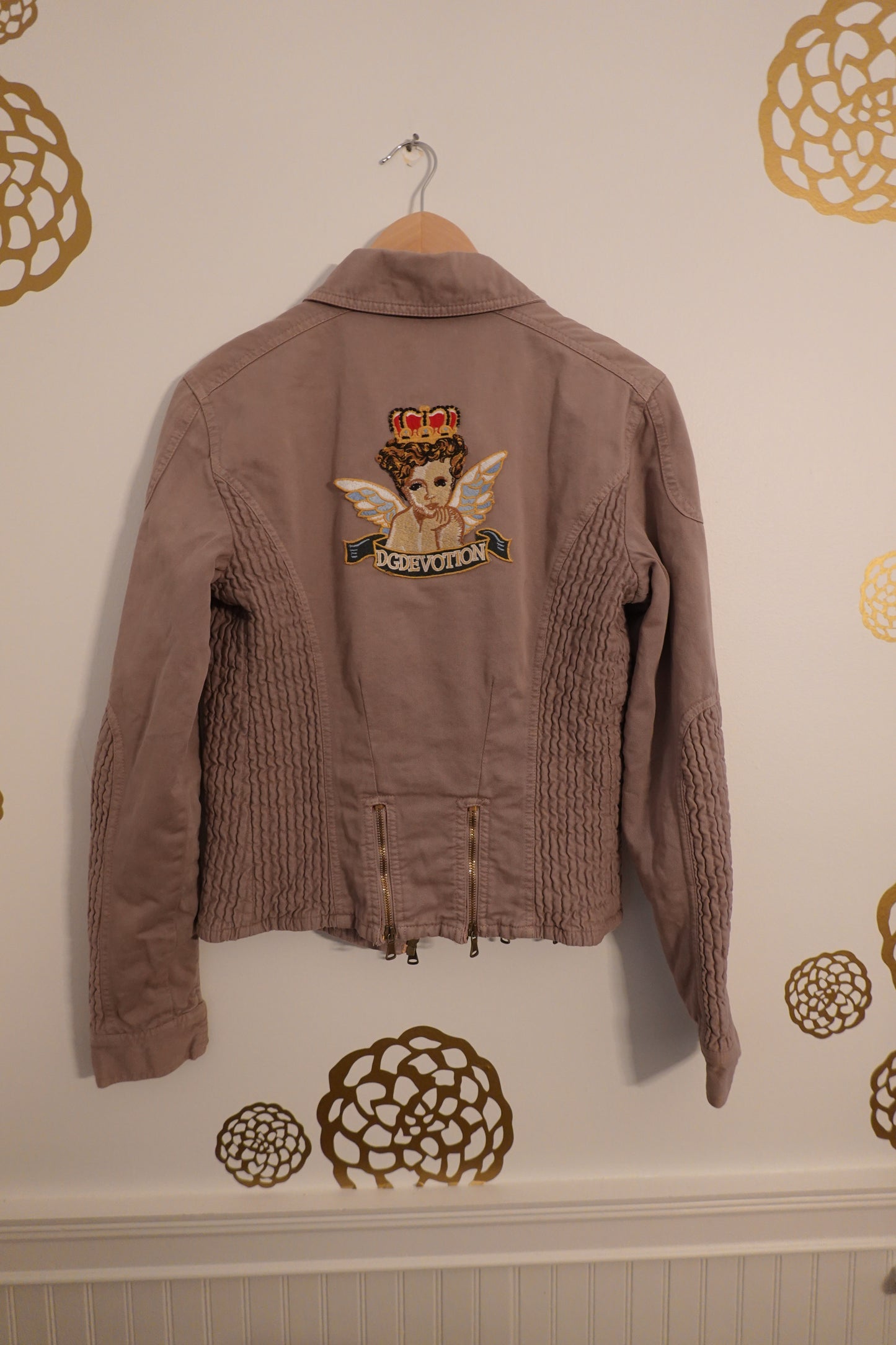 Vintage Dolce & Gabbana Khaki Moto Jacket Size M (VGUC)