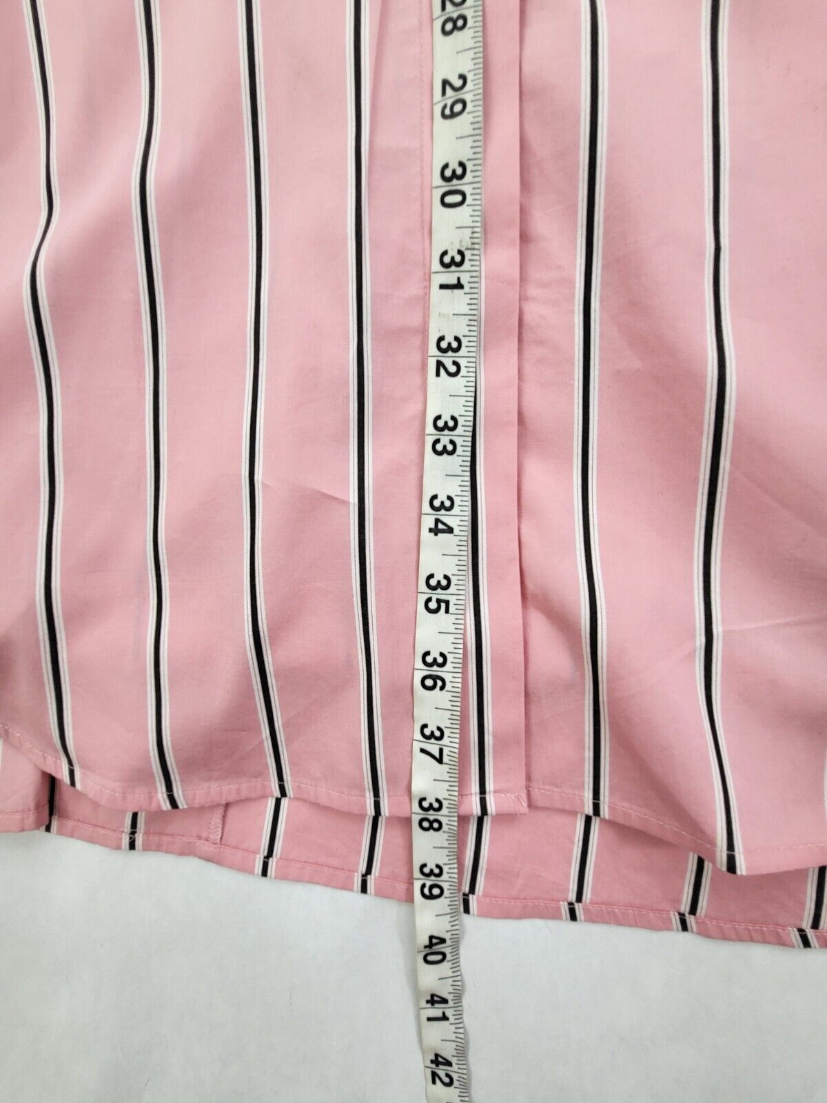 Derek Lam 10 Crosby Charlotte Tie Waist Shirt Dress Pink Black Stripe Size 16 (EUC)