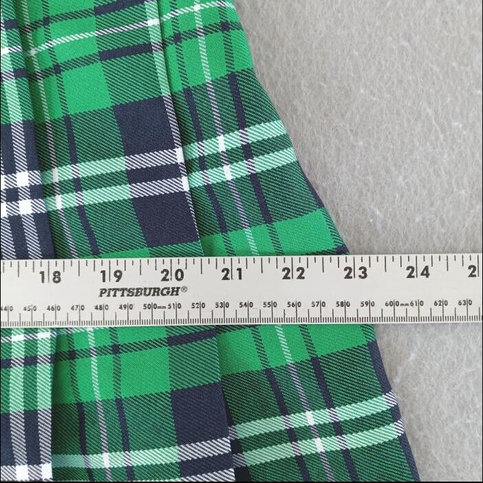 Vintage Spencer's Green Multi Plaid Kilt Mini Skirt Size XL