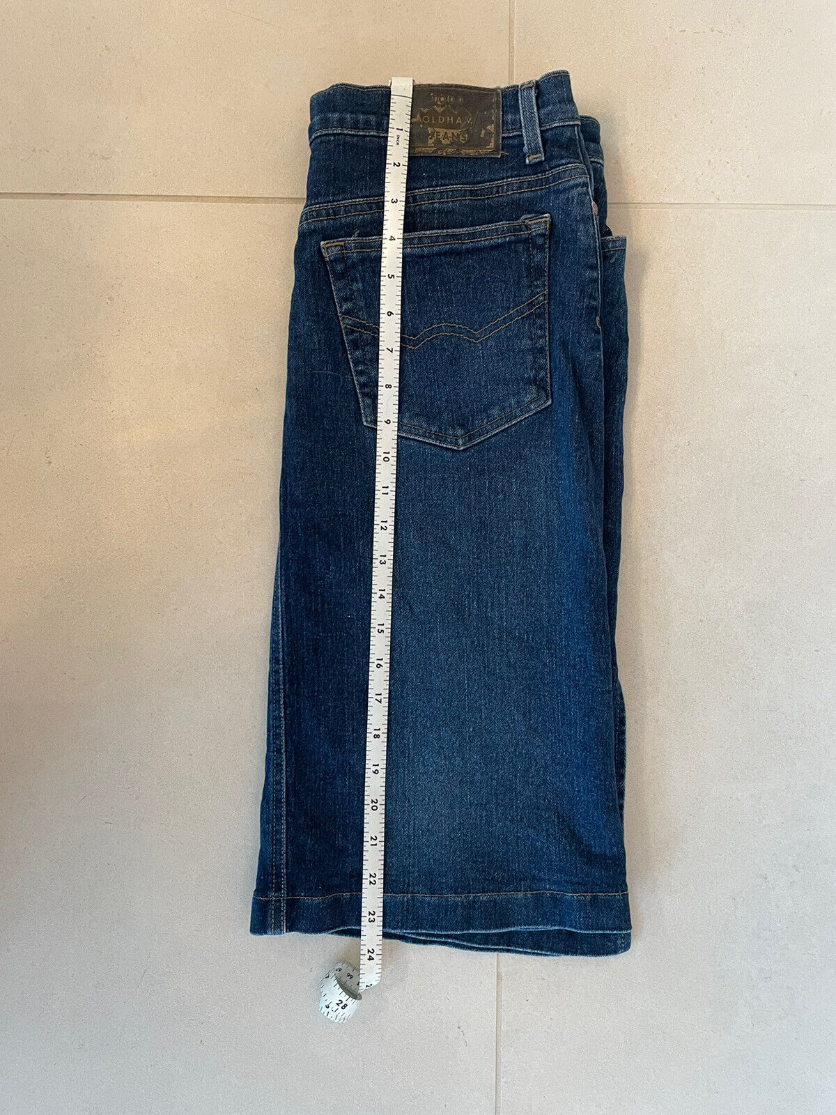 Vintage Todd Oldham Denim Jean Skirt Knee Length Pencil Size L (VGUC)