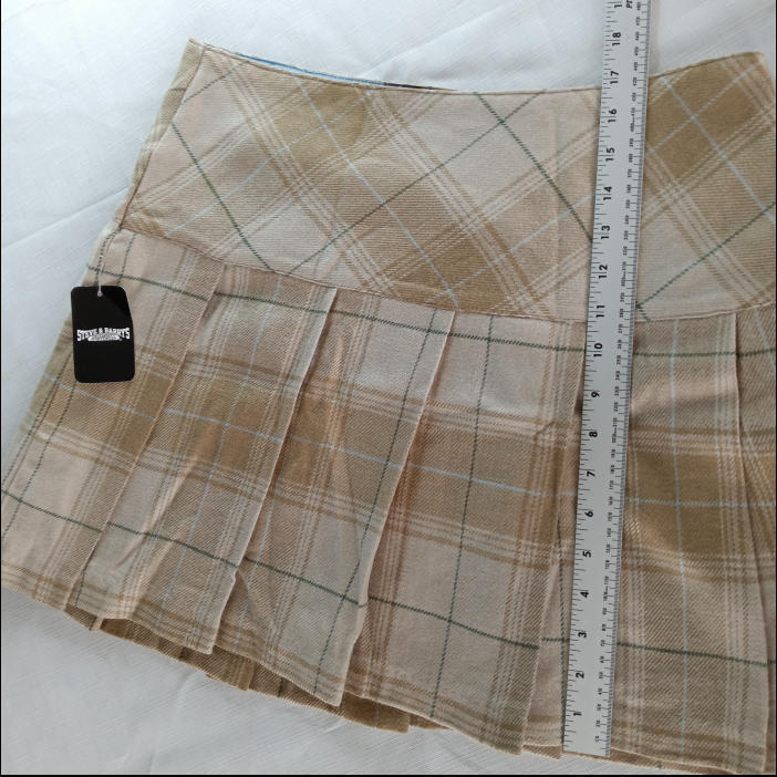 Vintage Plaid Pleated Mini Skirt Steve & Barry's Size 10 (NWT)