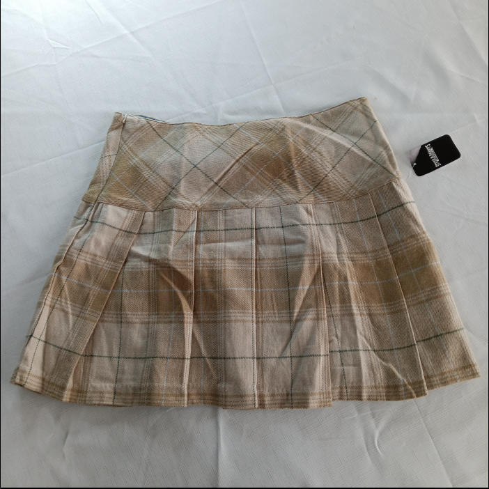 Vintage Plaid Pleated Mini Skirt Steve & Barry's Size 10 (NWT)